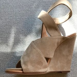 Diane Von Furstenberg suede wedge sandals